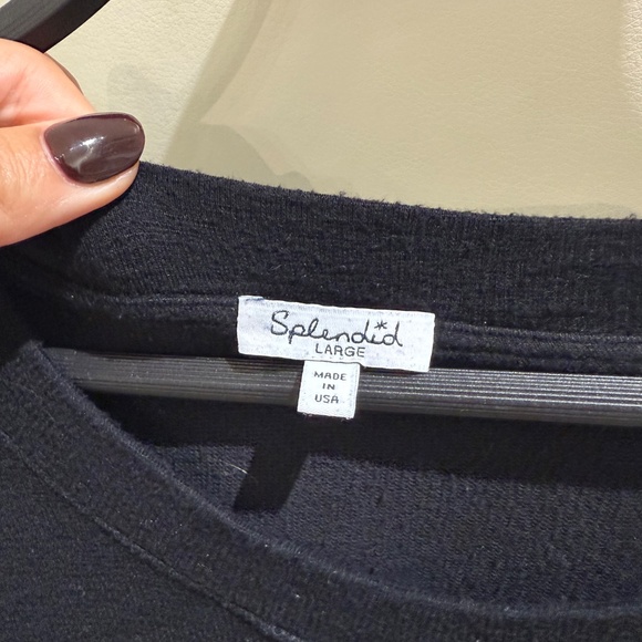 Splendid Wide Neck Sweatshirt with Front Pocket - Picture 2 of 4